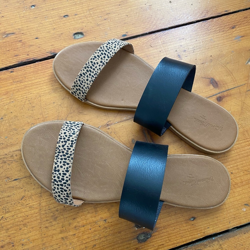 Universal Thread Sandals Target -Torri Two Band Slides Cheetah Print 8.5